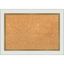 Eva White Gold Narrow Framed Natural Cork Bulletin Board