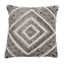 Black and White Ikat Embellished Diamond Throw Pillow