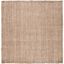 Hand-Spun Jute Square Area Rug in Ivory - 7' Dimension