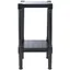 Elegant Pine Wood & Metal Square Accent Table - 20" Black Finish