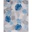 Gray Floral Synthetic 8' x 10' Non-slip Rectangular Rug