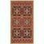 Reversible Red/Chocolate Synthetic 5' x 7' Easy-Care Area Rug