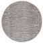 Gray 6' Round Handmade Cotton Area Rug