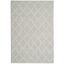 Hand-Tufted Silver and Ivory Wool Area Rug 3' x 5'