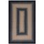 Handmade Black and Beige Braided Reversible Area Rug