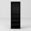 Teo Black Adjustable 5-Tier Bookshelf