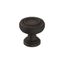 Ville Round Oil Rubbed Bronze Cabinet Knob with Mounting Hardware