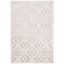 Ivory Medallion Synthetic 4' x 6' Reversible Area Rug