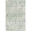 Green and Ivory Floral Hand-Tufted Wool Area Rug, 5' x 8'