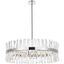 Serephina 36" Satin Gold Crystal Chandelier with Clear Royal Cut