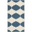 Beige and Navy Geometric Outdoor Area Rug, 2' x 3'7"