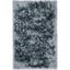 Luxuriant Slate Shag Hand-Tufted Synthetic Area Rug 3' x 5'