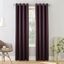 Plum Polyester Room-Darkening Grommet Curtain Panel 54" x 95"