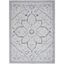 Nicole Curtis Blue Floral Cotton Synthetic 5' x 7' Area Rug