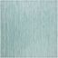 Aqua Blue Square Synthetic Reversible Area Rug