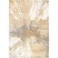 Gold and Gray Abstract Square Area Rug, 5'