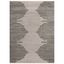 Cream and Black Synthetic Flat Woven 5' x 7' Area Rug