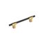 Champagne Bronze and Matte Black Modern Bar Pull with Mounting Hardware