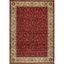 Red and Beige Rectangular Synthetic Area Rug 5' x 7'