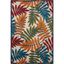 Energetic Floral Multicolor Synthetic 6' x 9' Reversible Area Rug