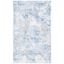 Grey and Blue Abstract 4' x 6' Stain-Resistant Synthetic Area Rug