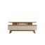 Mid-Century Modern Off White and Cinnamon TV Stand with Storage