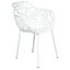 Devon White Aluminum Stackable Outdoor Dining Chair