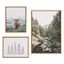 Highland Cow and Mountain Landscape Canvas Art Set