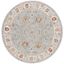 Hamilton Blue and Gray Round Wool Medallion Area Rug