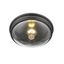 Eclipse 10'' Matte Black Glass & Chrome LED Flush Mount Ceiling Light