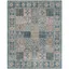 Samarkand Blue/Beige Hand-Knotted Wool 8' x 10' Area Rug