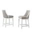 Classic White Leather Swivel Counter Height Stool Set