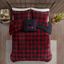 Full Red and Black Buffalo Check Down Alternative Bedspread Set