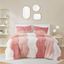 Blush Ombre Shaggy Faux Fur Queen Duvet Cover Set