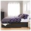 King Black Wood Upholstered Platform Bed with 6 Storage Drawers