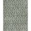 Handmade Tufted Floral Wool Area Rug, Blue Sage, 8' x 10'