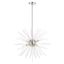 Uptown Brushed Nickel Sputnik 8-Light Chandelier with Acid Etched Rods