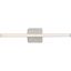 Brushed Nickel 24" LED Linear Vanity Light with Acrylic Shade