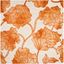 Ivory and Orange Hand-Tufted Wool Floral Square Rug