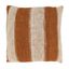 Vintage Orange and Cream Stripe Down Filled Throw Pillow, 20"x20"