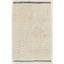 Ivory Handwoven Wool Shag Rug with Tassel Fringe, 5 ft x 8 ft