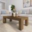 Modern Rectangular Solid Pine Wood Coffee Table, 48 Inch