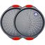 Non-Stick Carbon Steel Perforated Pizza Pans with Silicone Handles