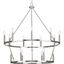 Gilliam 35.5" Brushed Nickel 15-Light Circular Chandelier