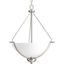 Bravo 3-Light Brushed Nickel Glass Pendant