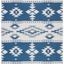 Augustine Blue and White Flat Woven Square Rug