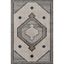 Momeni Ivory and Black Geometric Synthetic Area Rug 2' x 3'