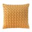 Golden Lattice Textured Velvet Euro Throw Pillow Cover Set