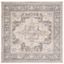 Gray Hand-Knotted Synthetic Square Area Rug