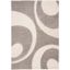 Chic Transitional Gray Shag Rectangular Area Rug, Hand-knotted Synthetic